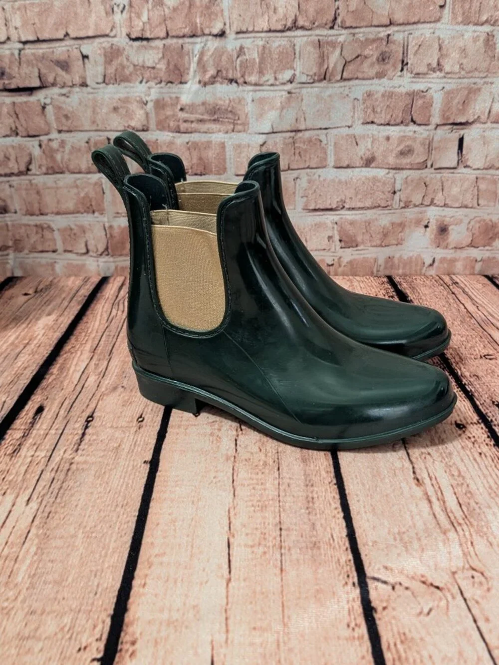 Lauren Ralph Lauren Tally Hunter Green Chelsea Rain Boots Size 6B